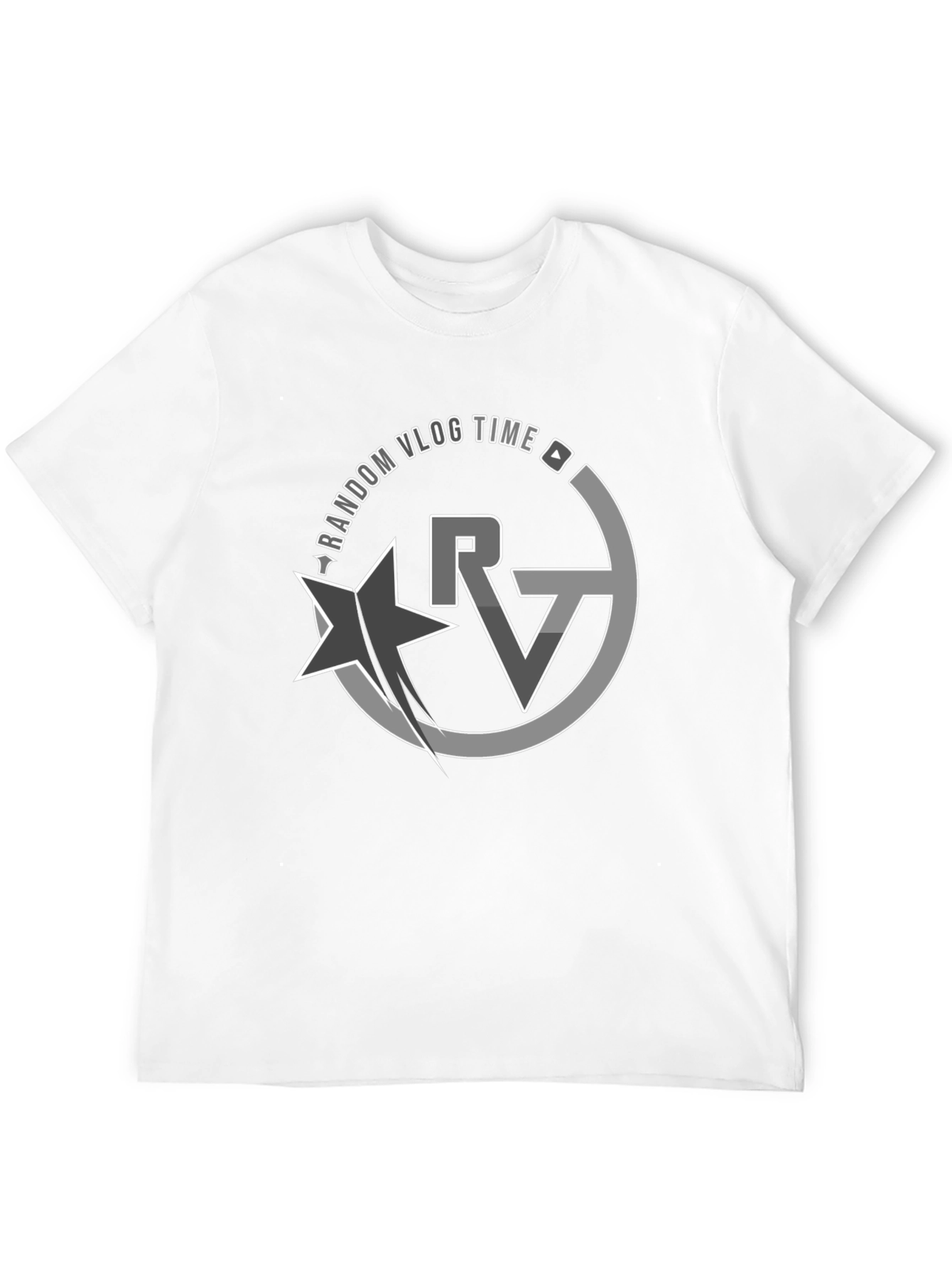 Random Vlog Time Graphic Black T-Shirt