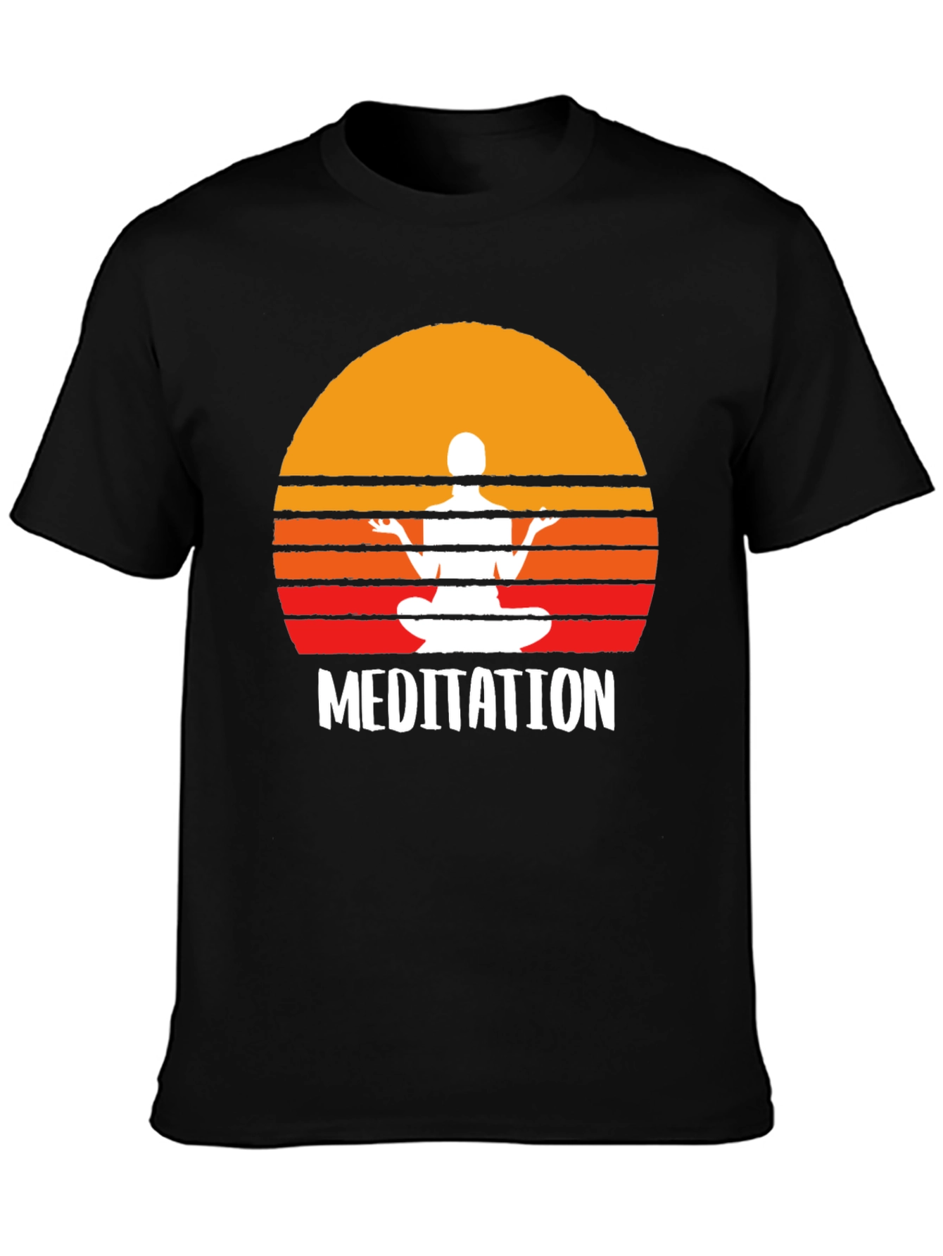 Meditation T-Shirt - Zen Sunset Design