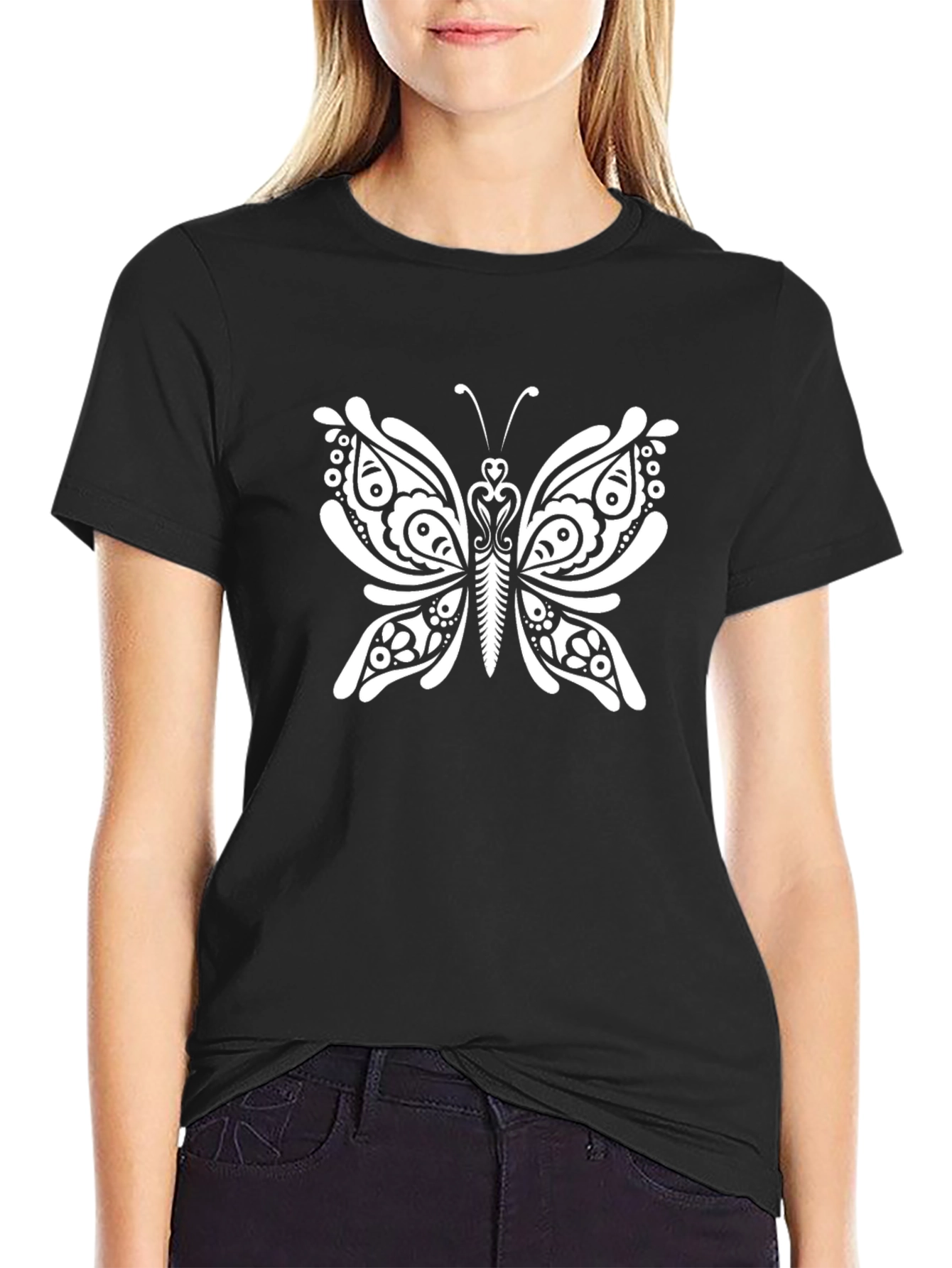 Butterfly Graphic Print T-Shirt