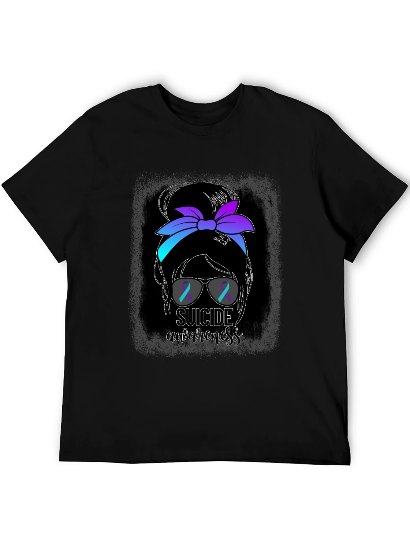 Suicide Awareness Messy Bun Graphic Tee