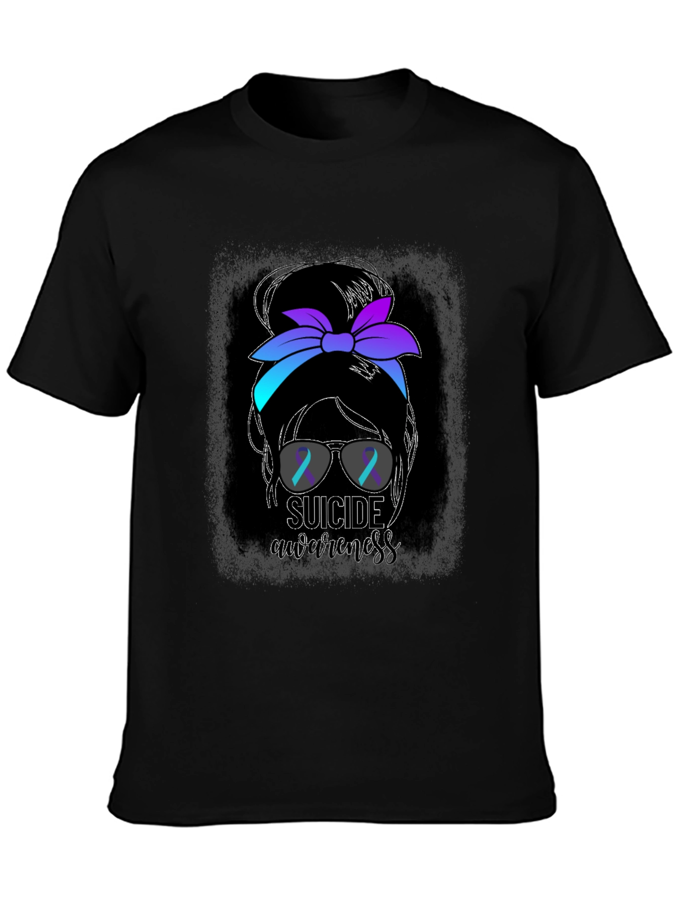 Suicide Awareness Messy Bun Graphic Tee