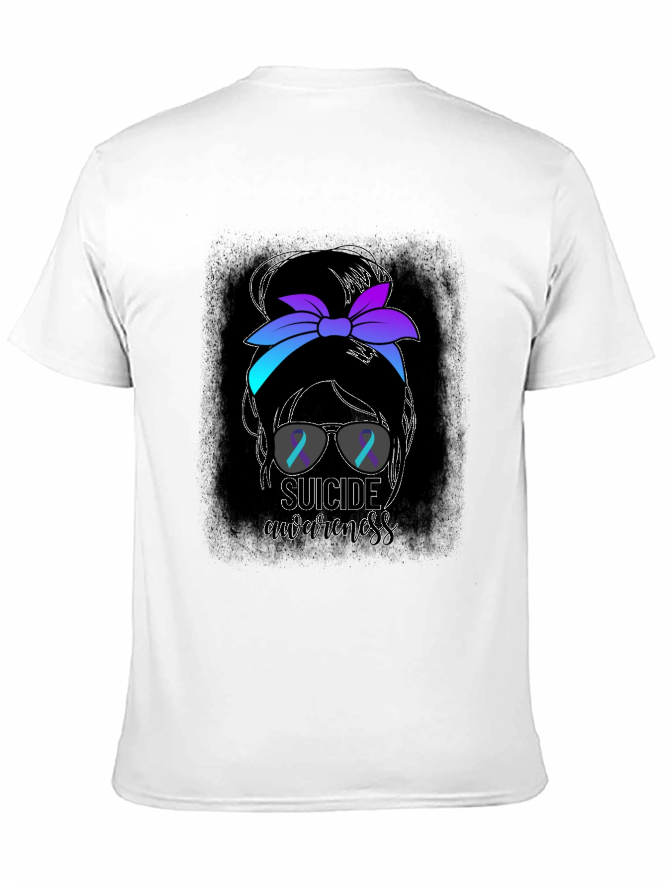 Suicide Awareness Messy Bun Graphic Tee