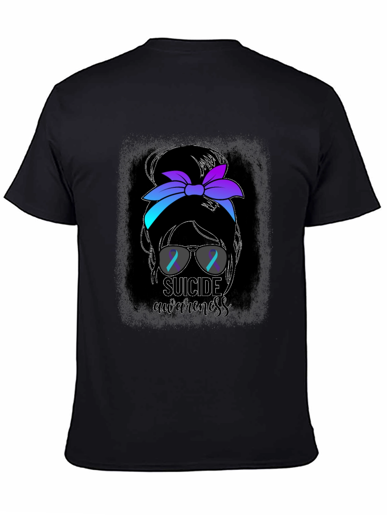 Suicide Awareness Messy Bun Graphic Tee