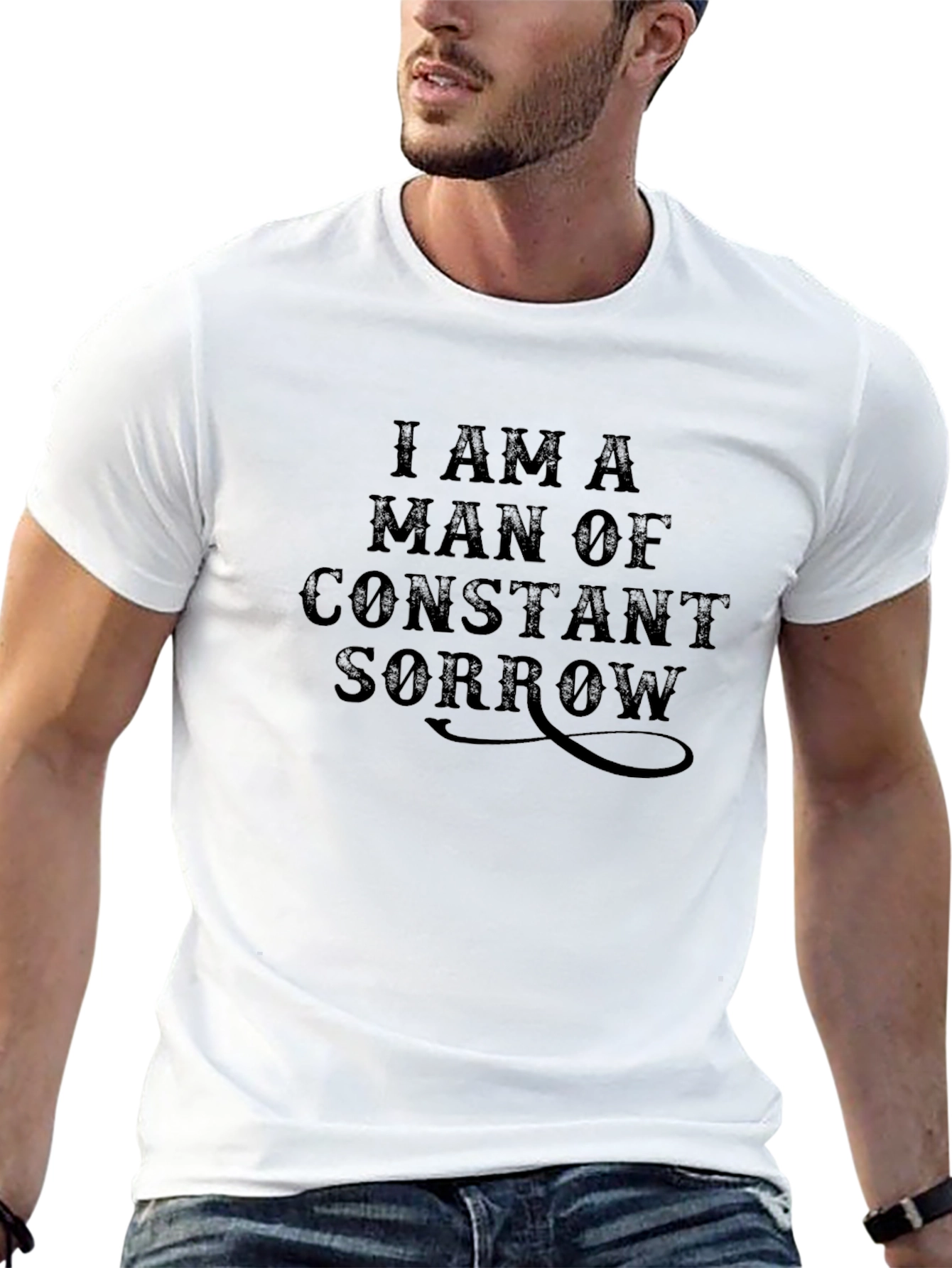 Constant Sorrow Graphic Tee - Soft Black Cotton