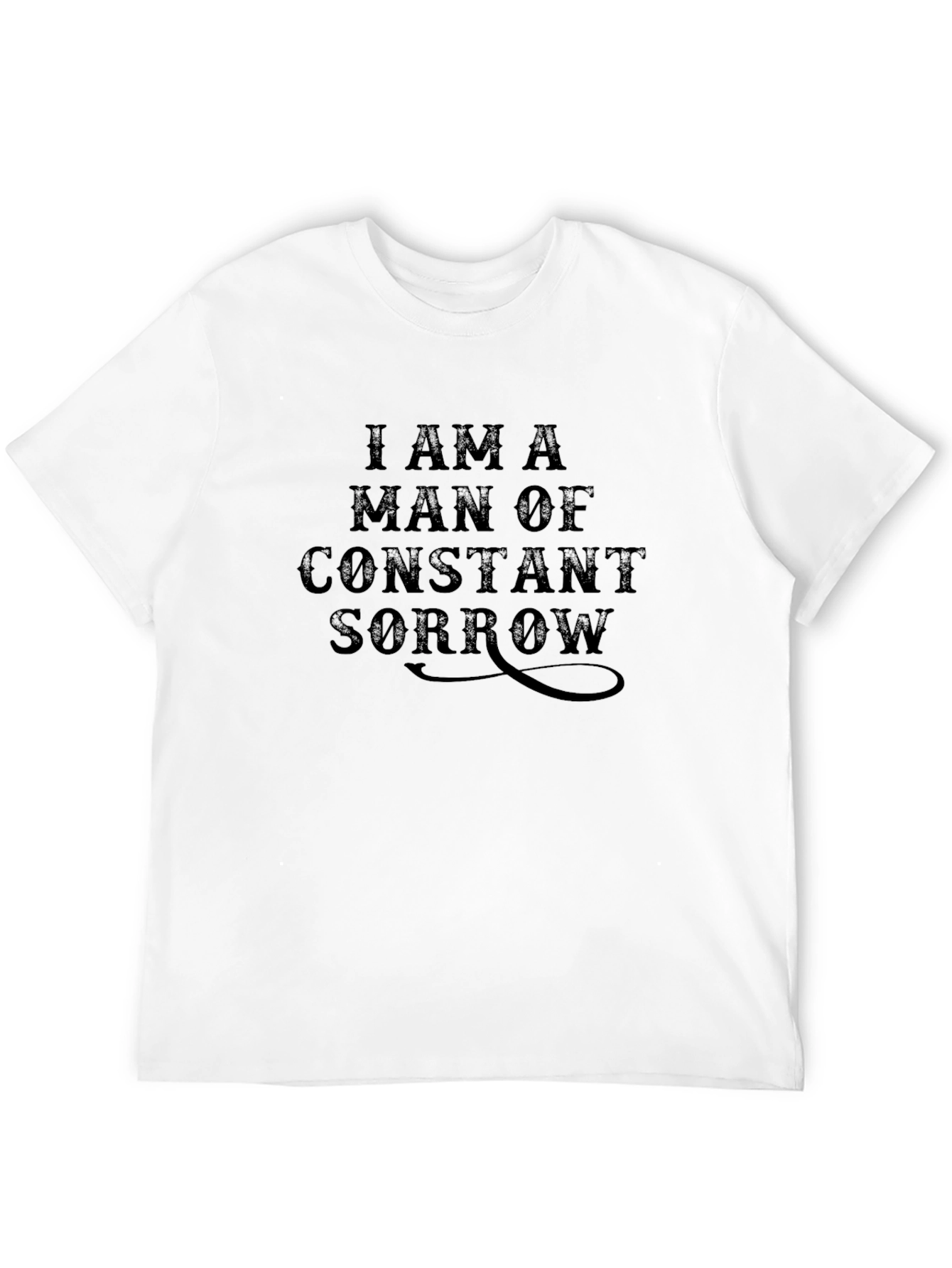 Constant Sorrow Graphic Tee - Soft Black Cotton