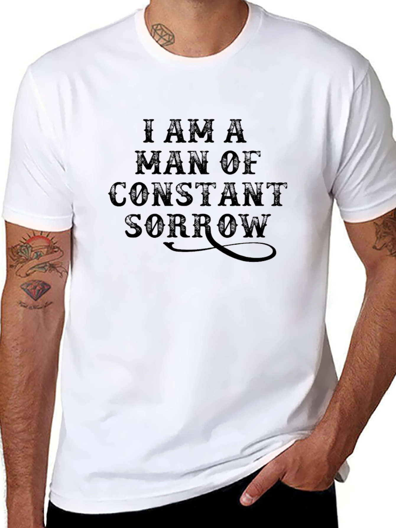 Constant Sorrow Graphic Tee - Soft Black Cotton