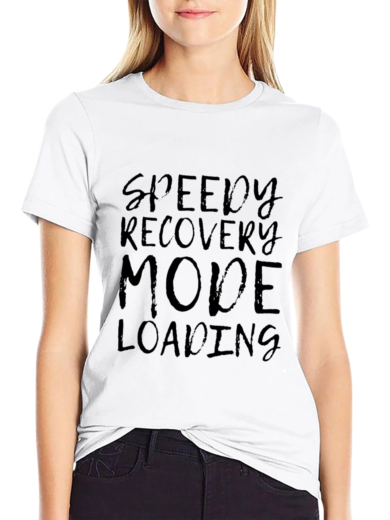 Speedy Recovery Mode Loading Black T-Shirt