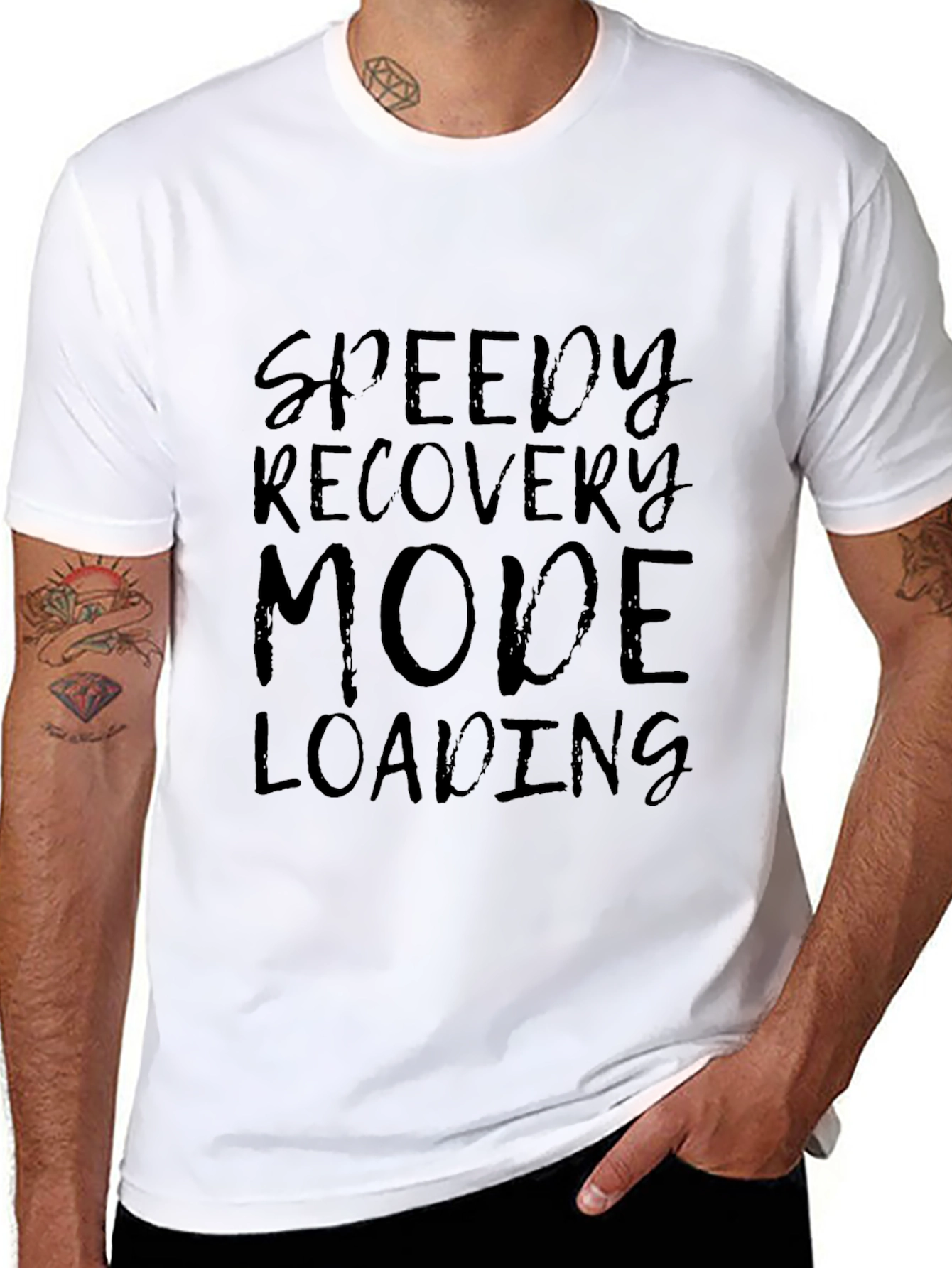 Speedy Recovery Mode Loading Black T-Shirt