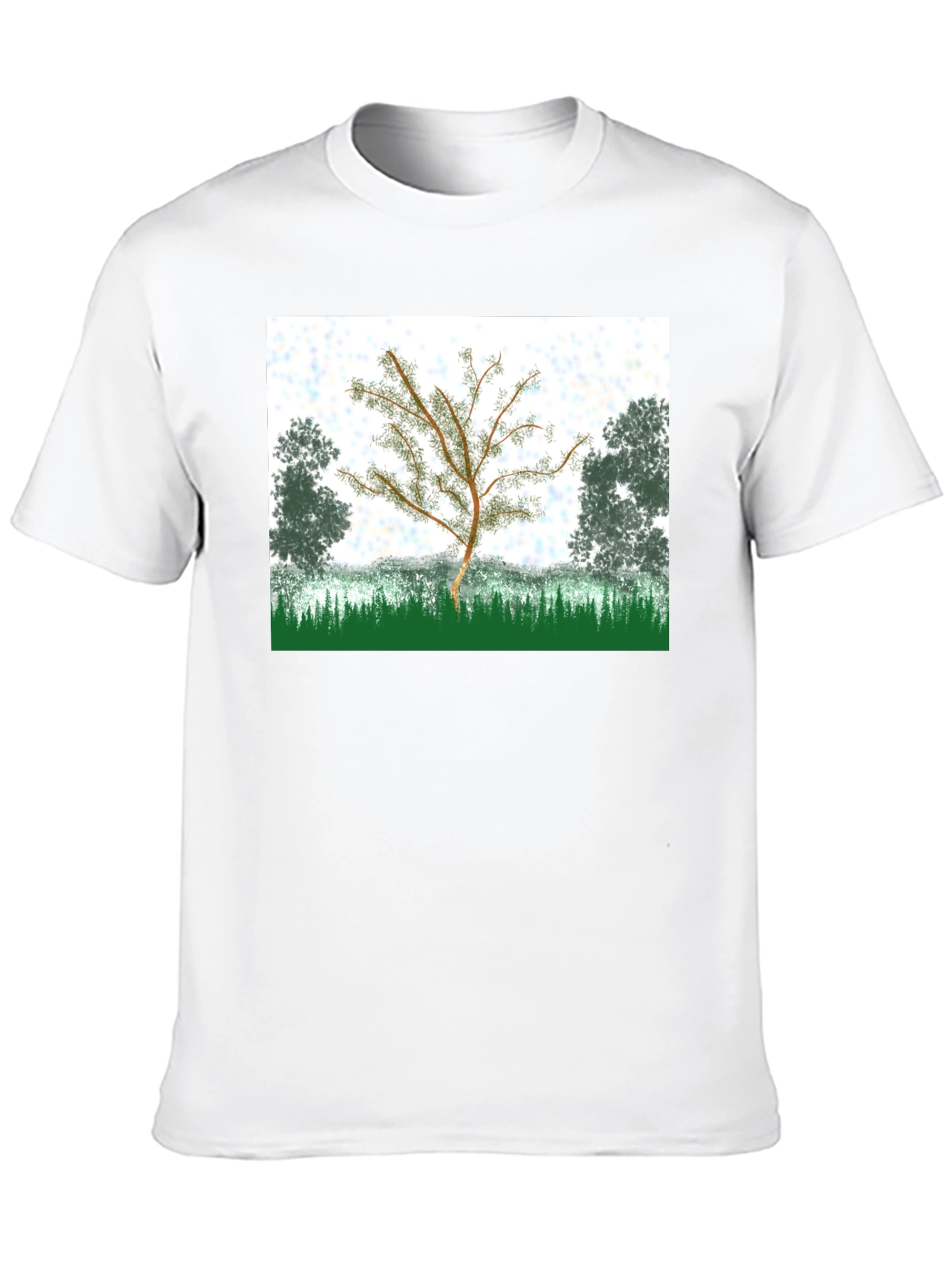 Nature Tree Graphic T-Shirt - Black
