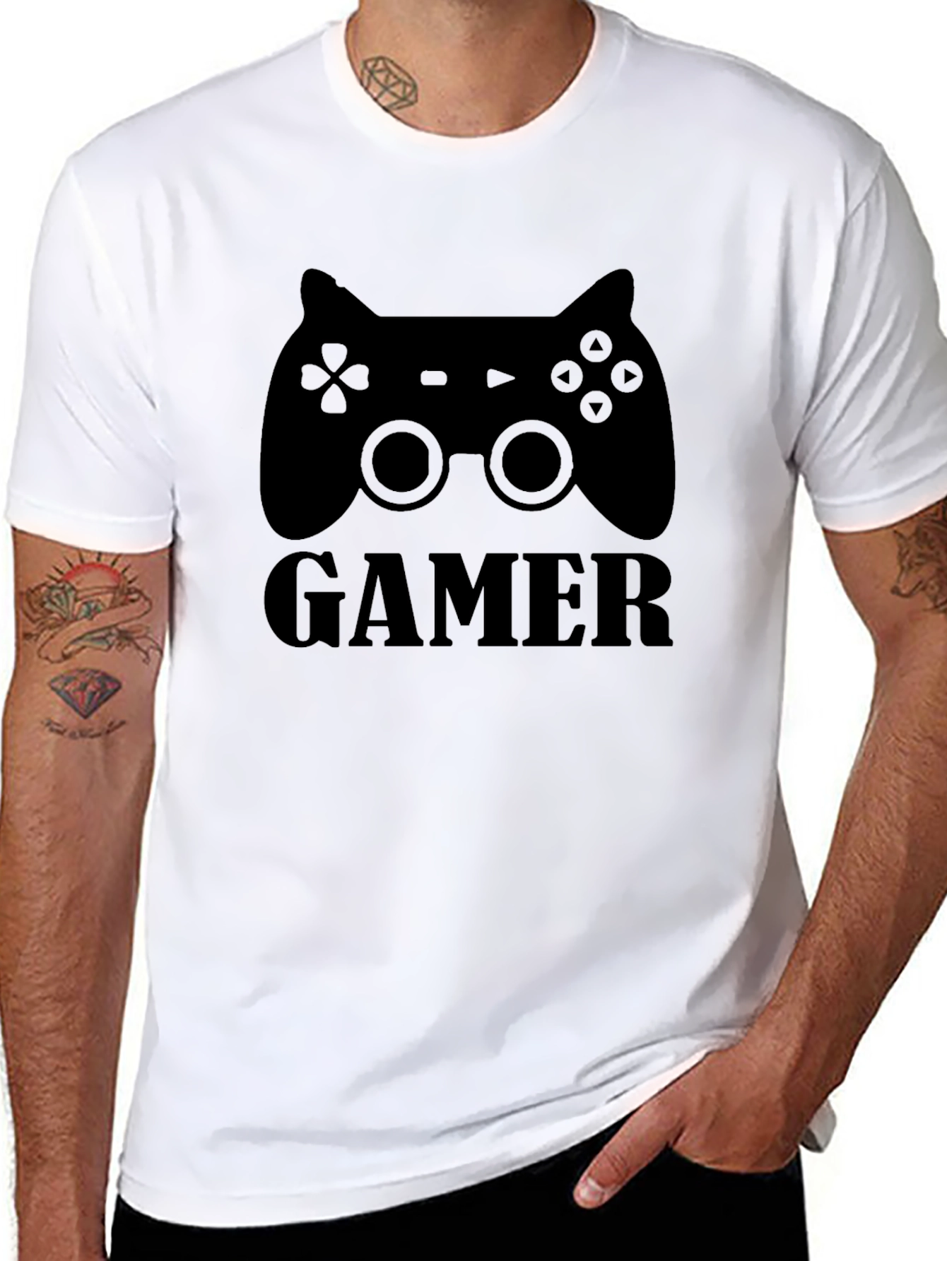 Gamer Controller T-Shirt - Black Gaming Tee