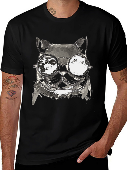 Cool Cat T-Shirt - Unisex Black Tee with Unique Graphic