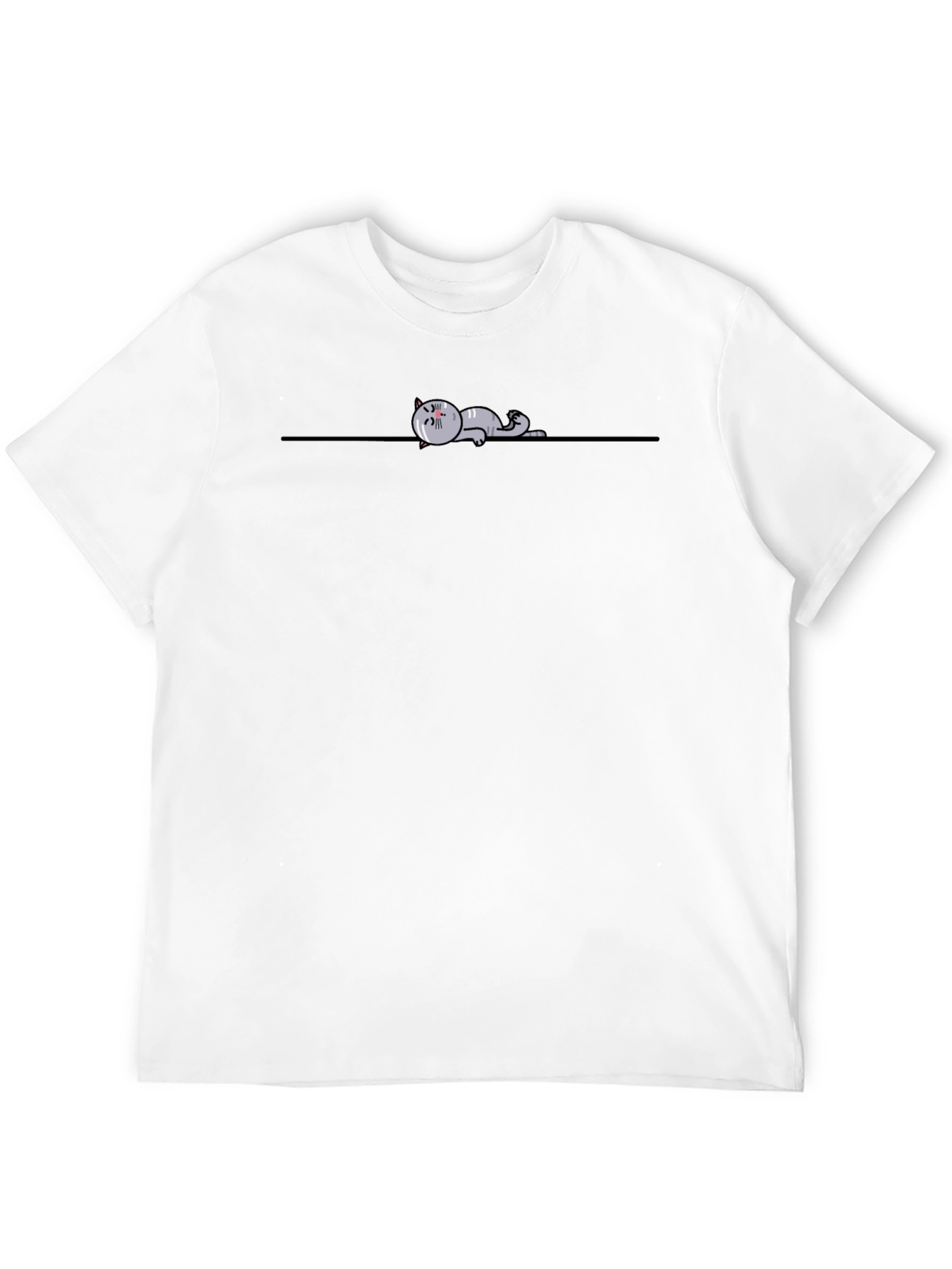 Lazy Cat Tee - Relaxed Graphic T-Shirt