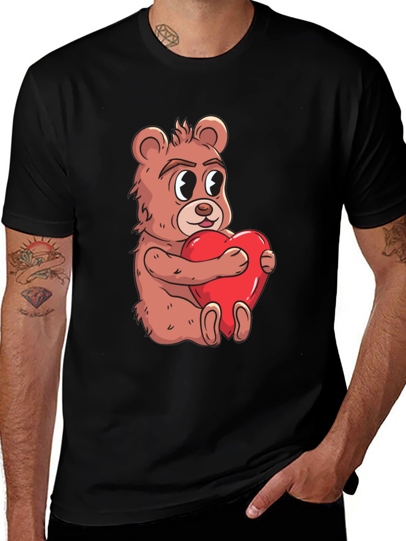 Bear Hug Heart T-Shirt - Valentines Day