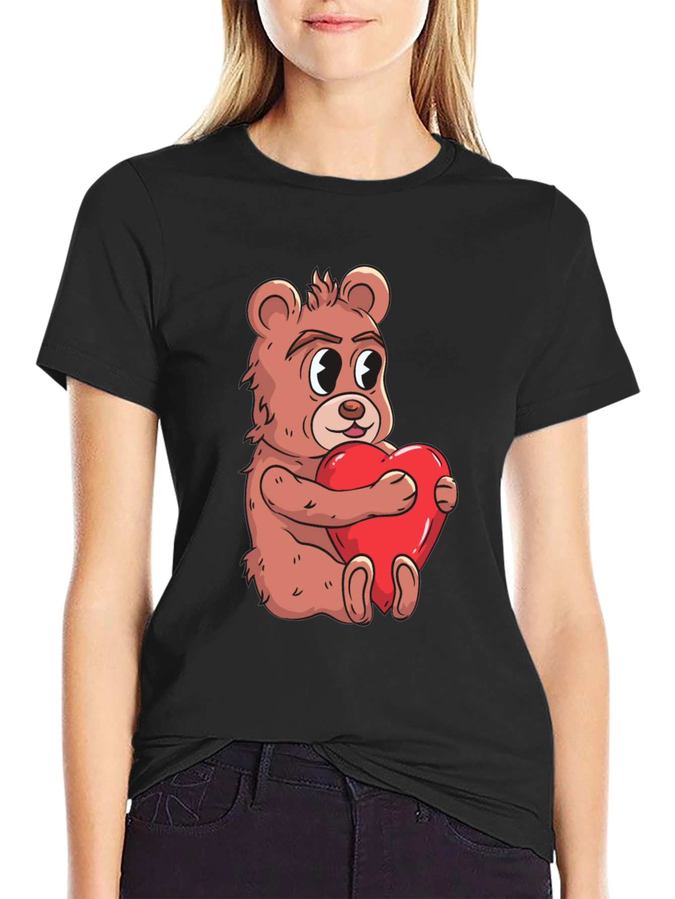 Bear Hug Heart T-Shirt - Valentines Day