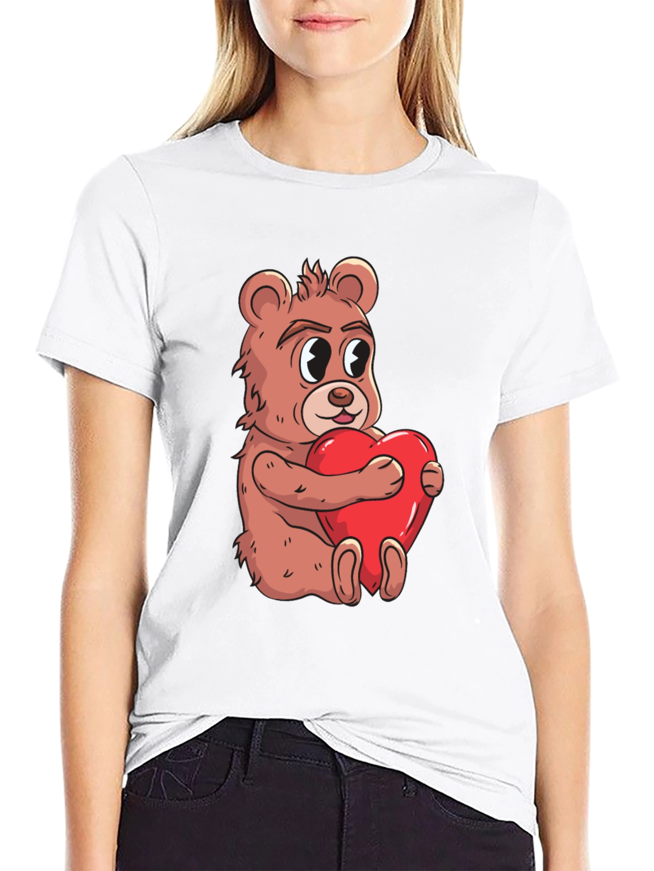 Bear Hug Heart T-Shirt - Valentines Day