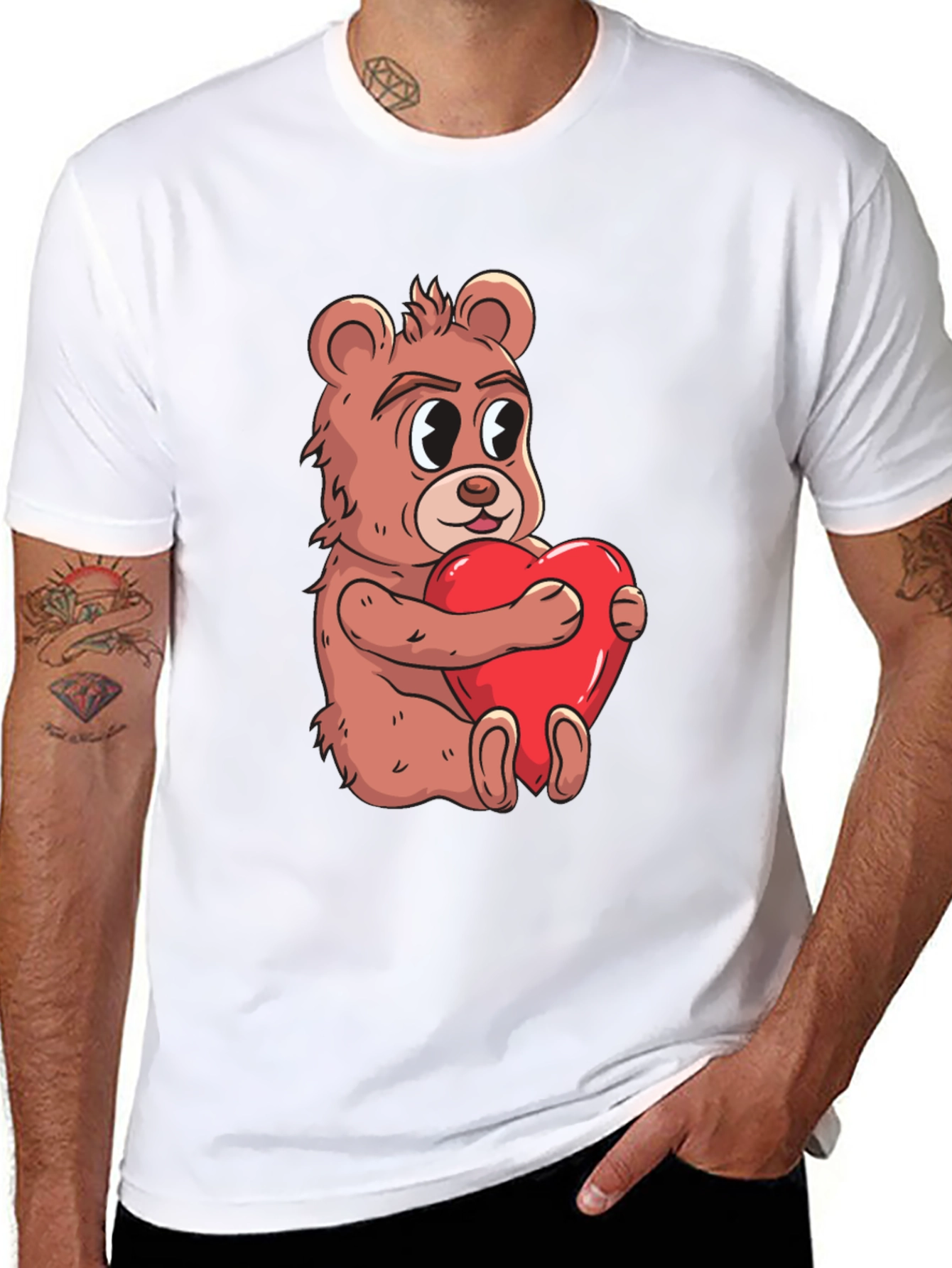 Bear Hug Heart T-Shirt - Valentines Day