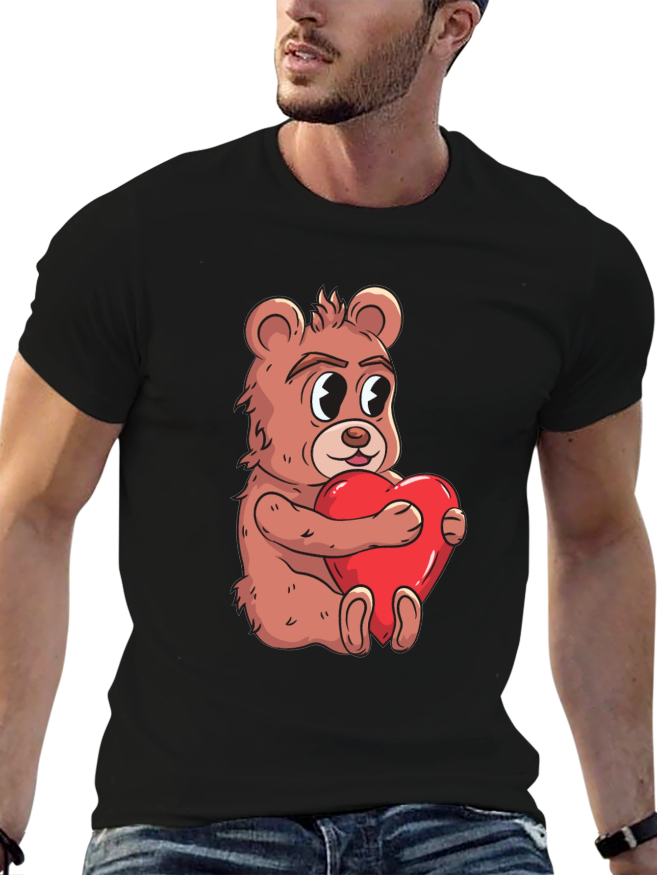 Bear Hug Heart T-Shirt - Valentines Day