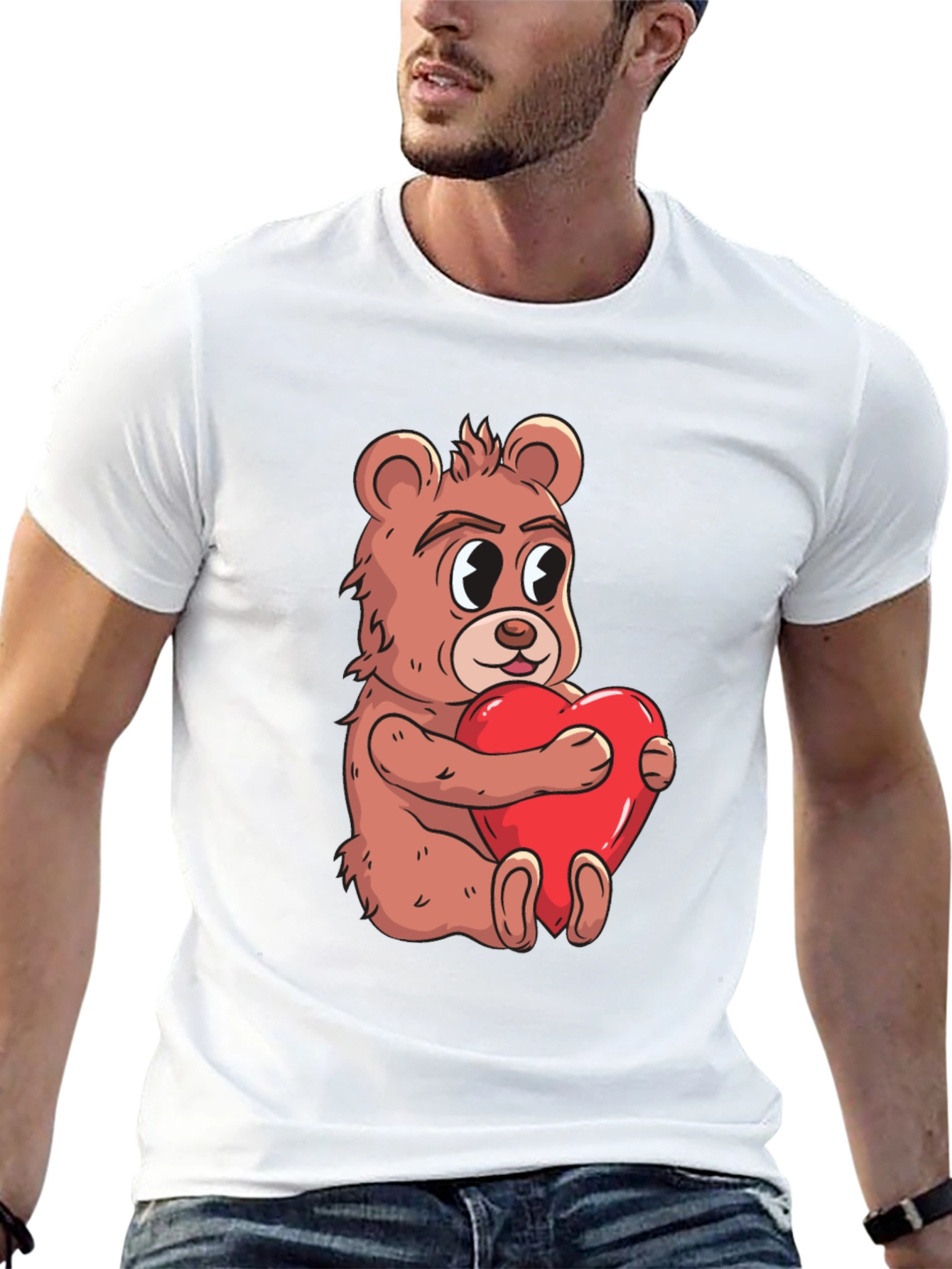 Bear Hug Heart T-Shirt - Valentines Day