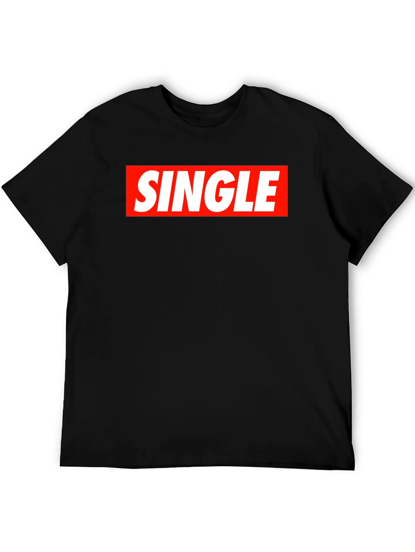 Single Red Box Black T-Shirt
