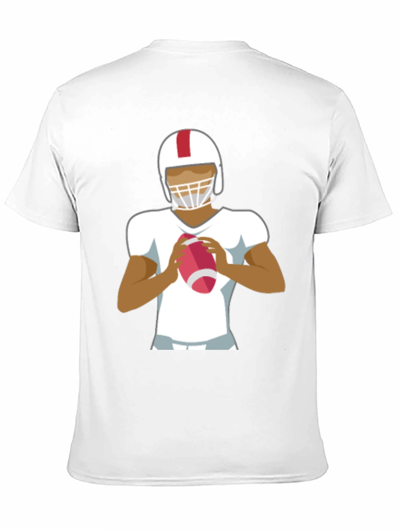 Football Player Graphic Tee - Black Cotton Casual Shirt
