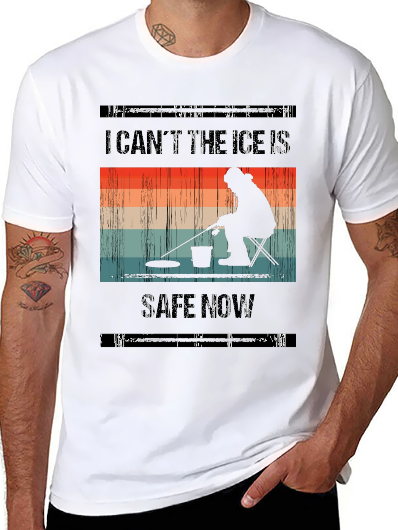 I Cant The Ice Is Safe Now Black T-Shirt