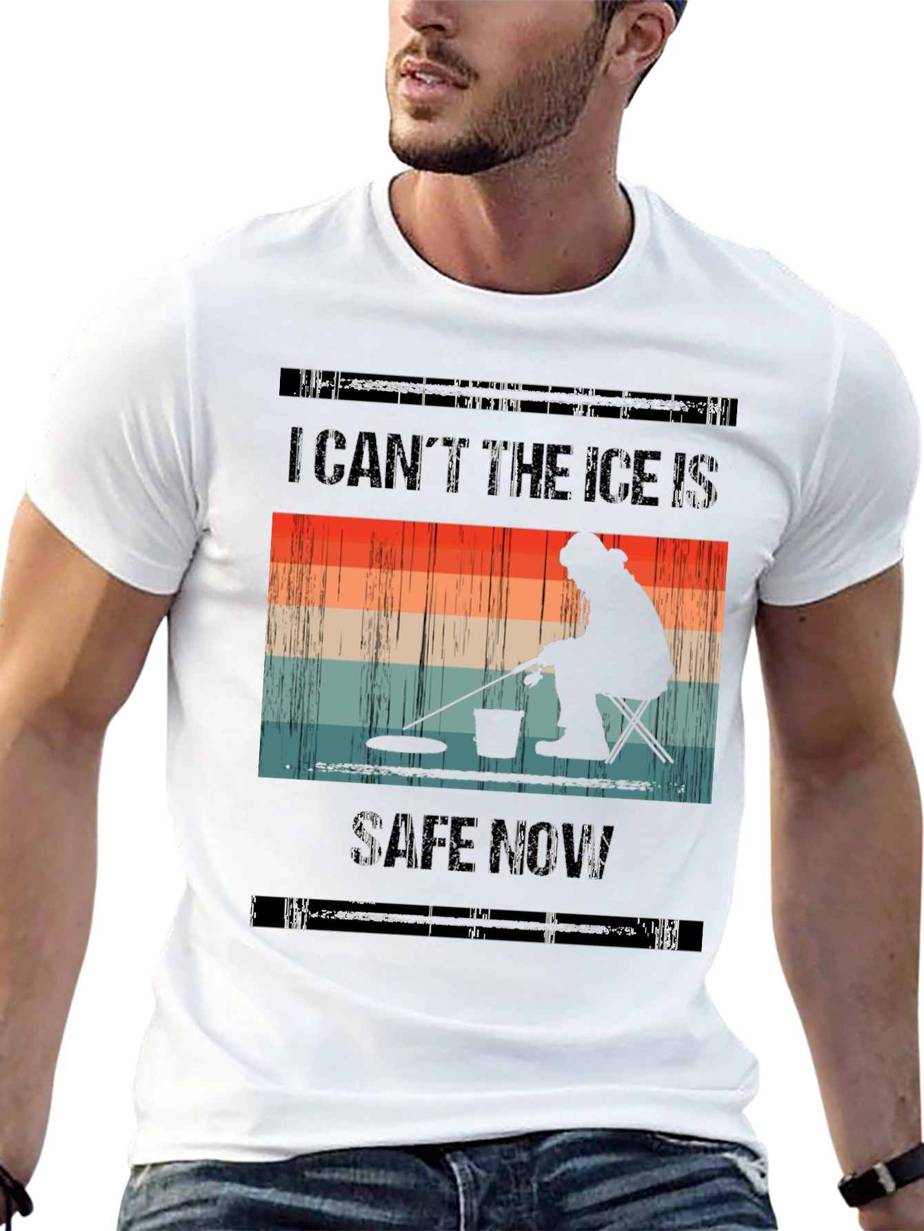 I Cant The Ice Is Safe Now Black T-Shirt