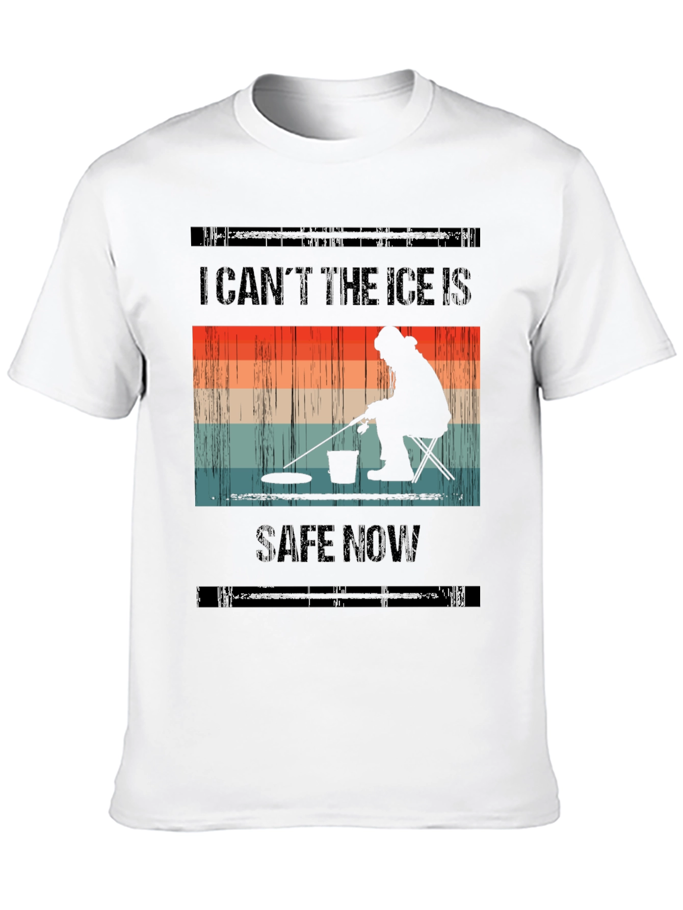I Cant The Ice Is Safe Now Black T-Shirt