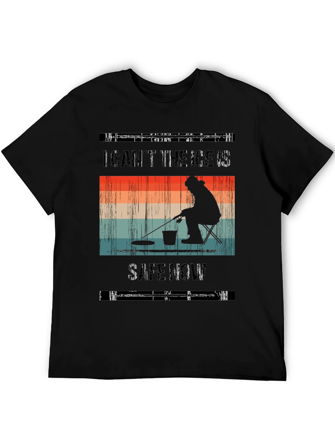 I Cant The Ice Is Safe Now Black T-Shirt