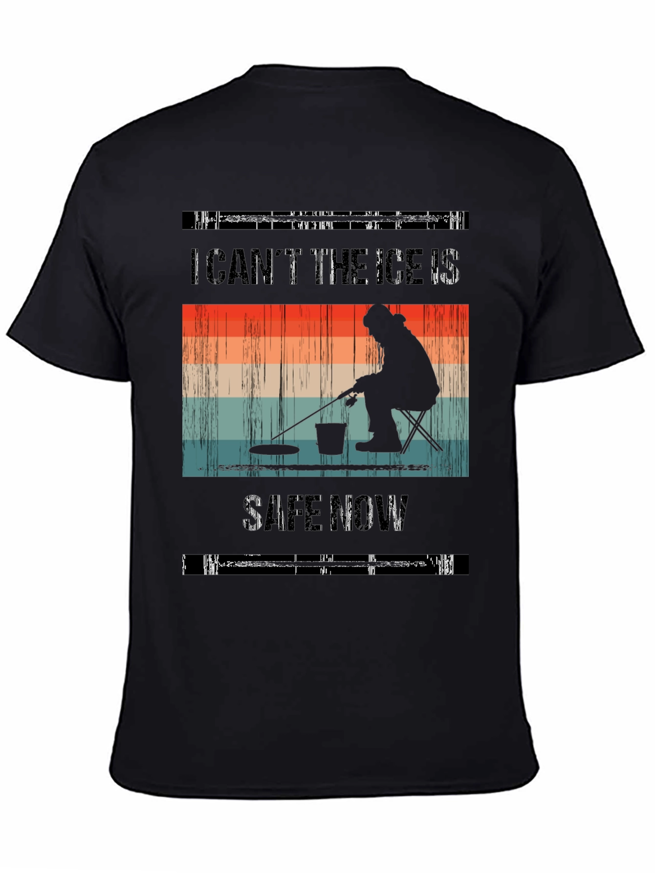 I Cant The Ice Is Safe Now Black T-Shirt