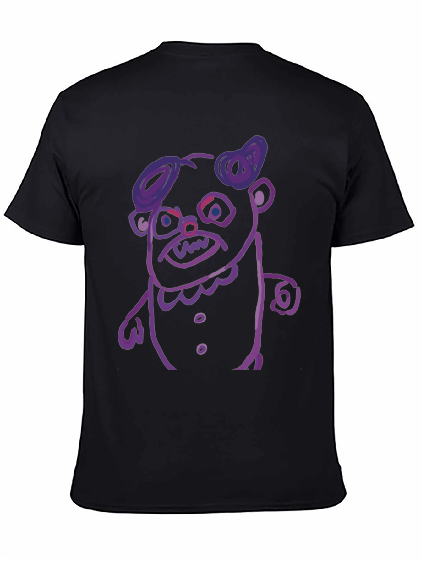 Monster Graphic T-Shirt - Black Cotton Tee