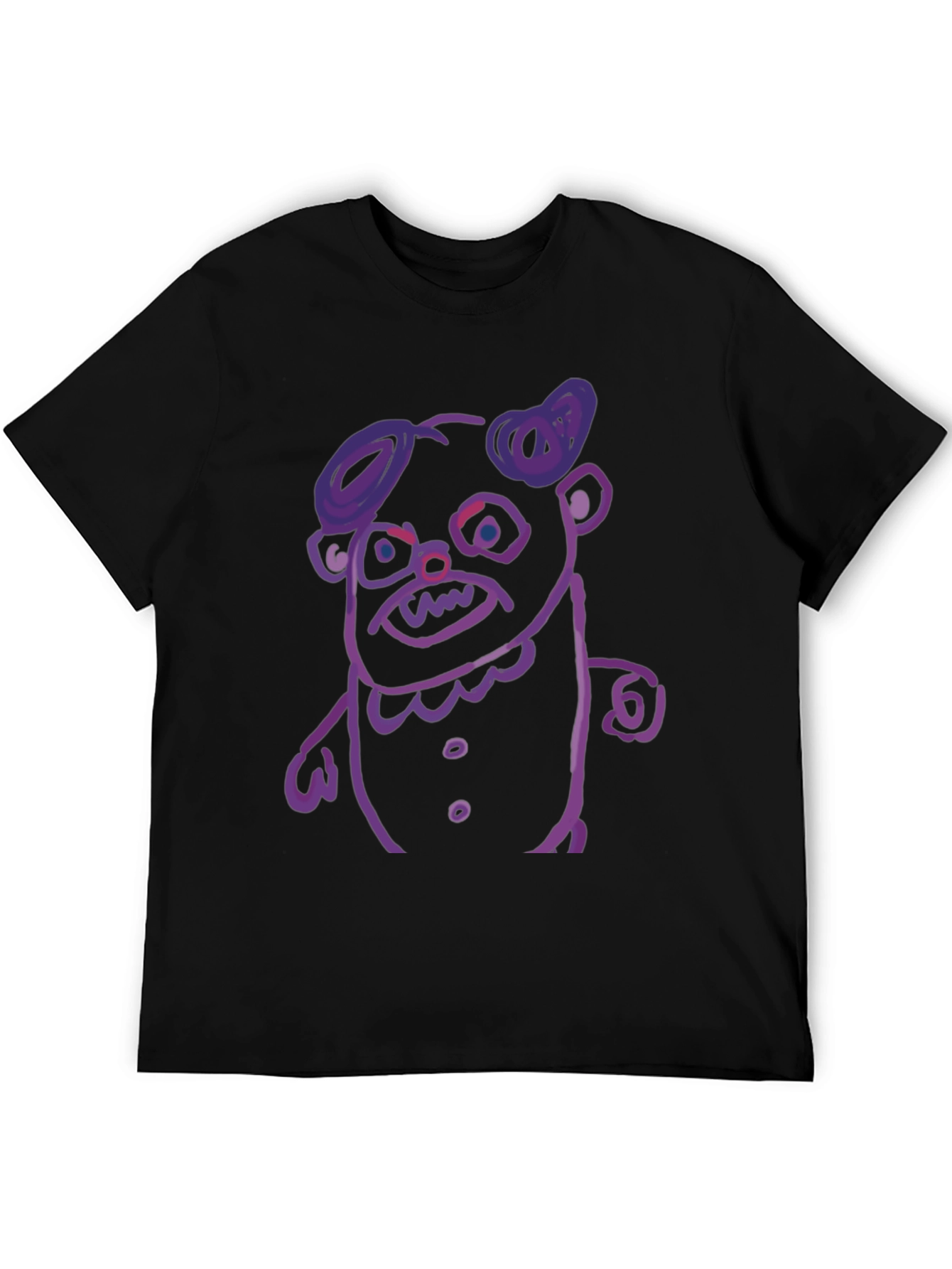 Monster Graphic T-Shirt - Black Cotton Tee