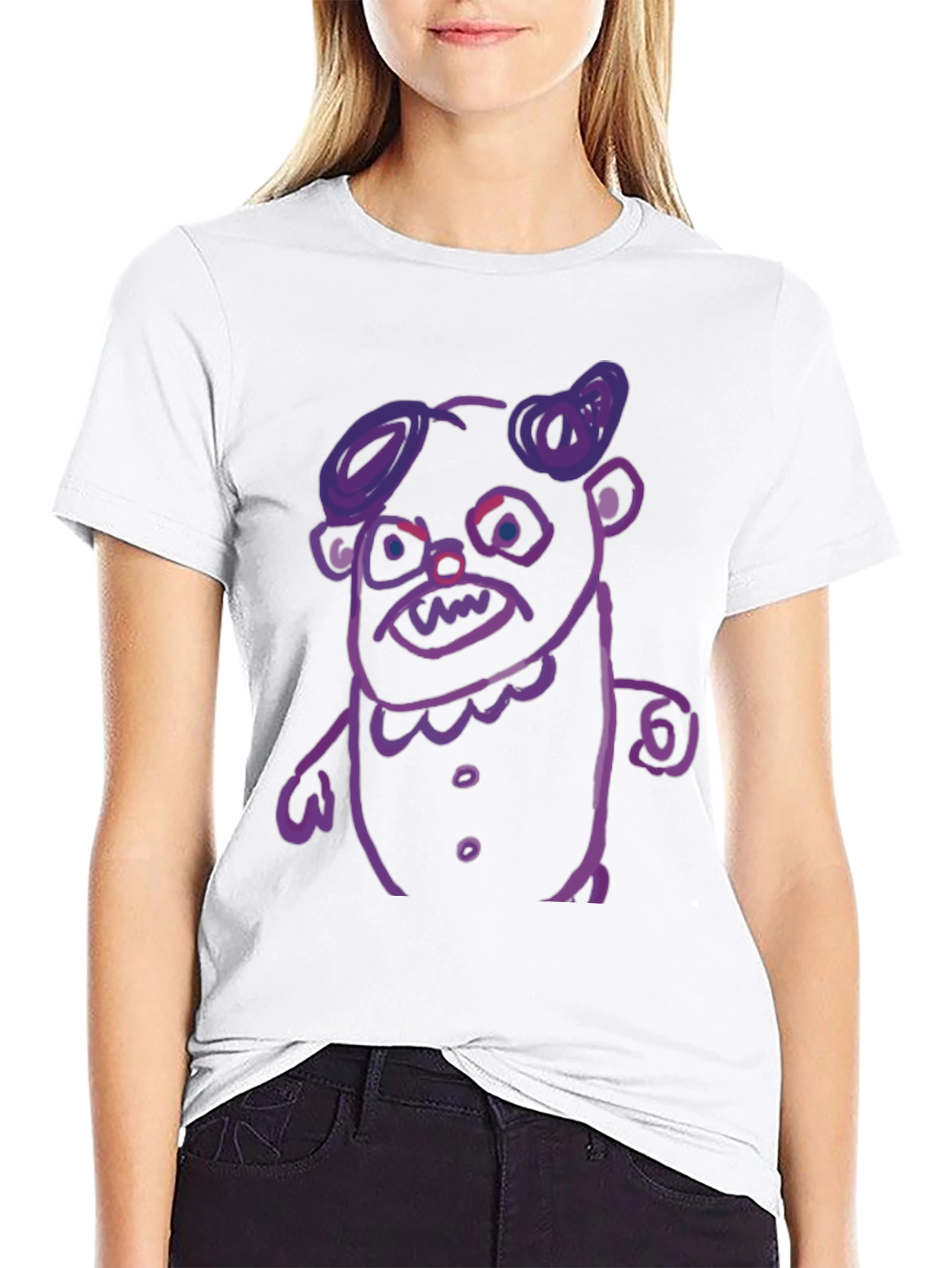 Monster Graphic T-Shirt - Black Cotton Tee