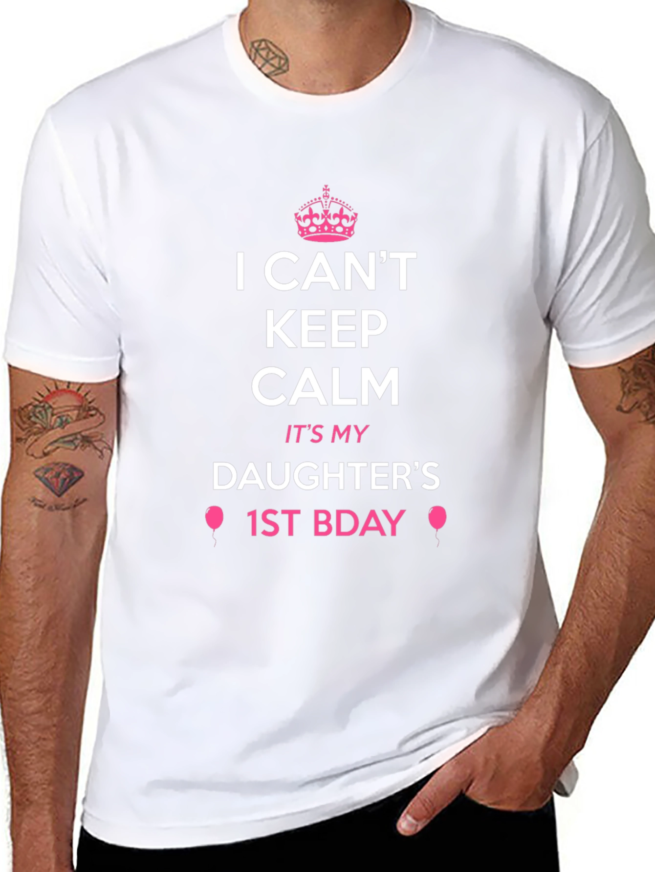 Daughters 1st Birthday T-Shirt - I Cant Keep Calm!