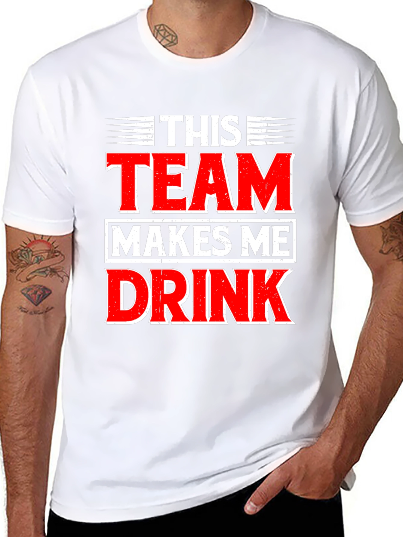 Funny This Team Makes Me Drink Graphic T-Shirt