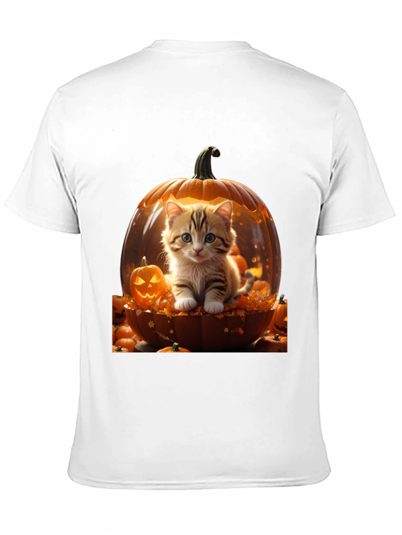 Halloween Kitten Pumpkin T-Shirt