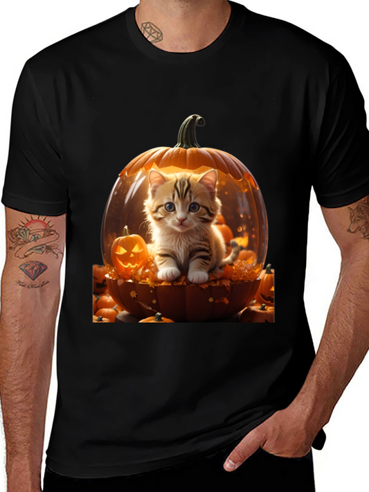 Halloween Kitten Pumpkin T-Shirt