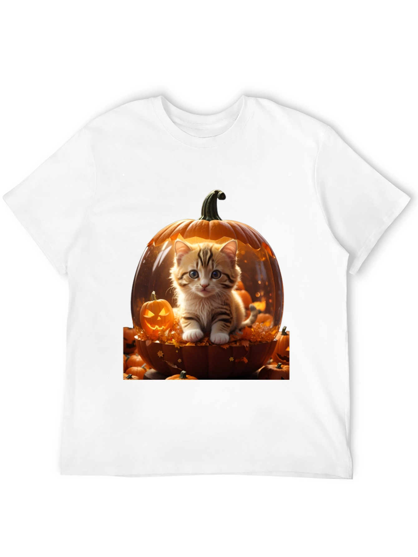 Halloween Kitten Pumpkin T-Shirt