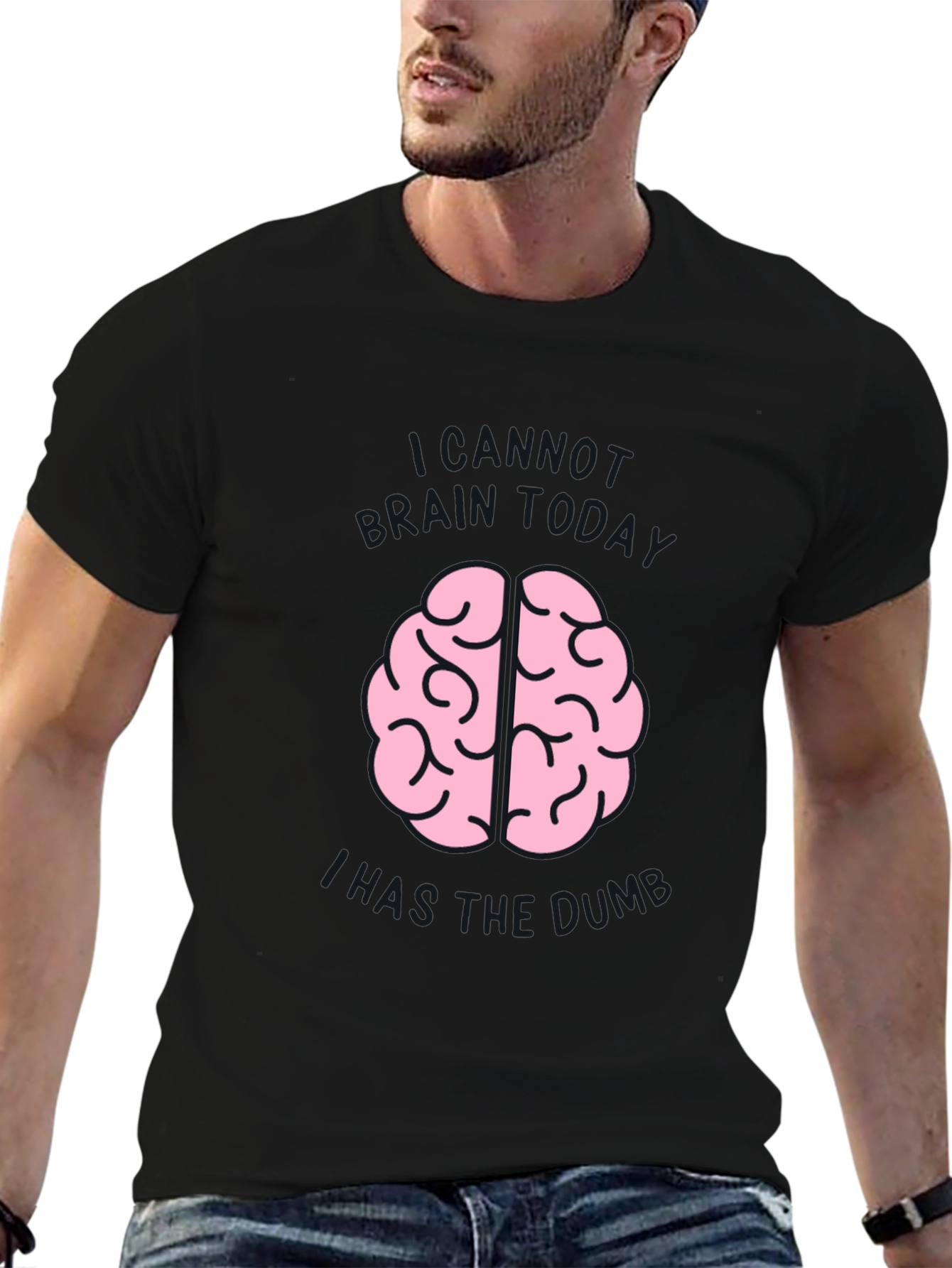 Brain Dumb Tee - Funny Graphic Novelty Shirt