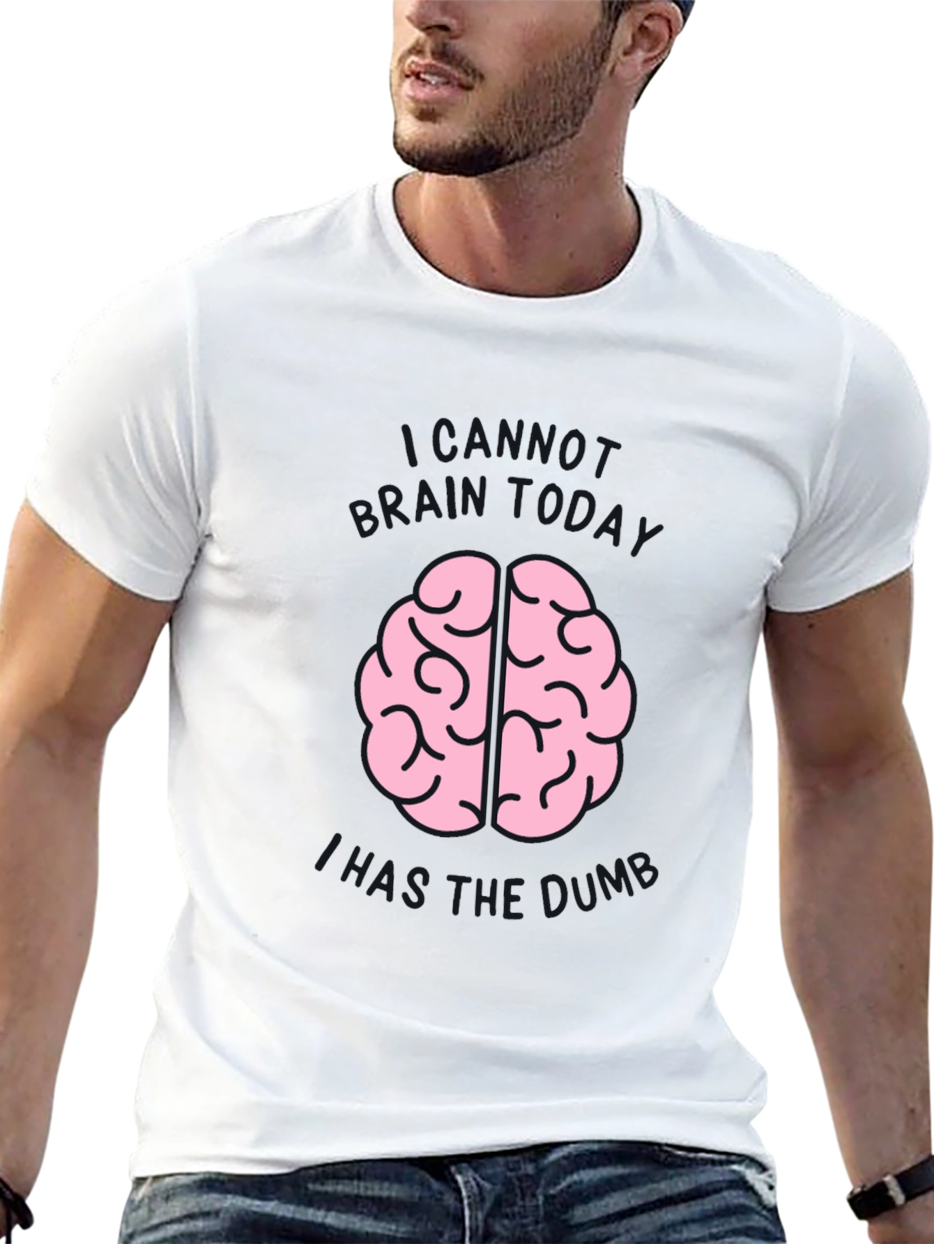 Brain Dumb Tee - Funny Graphic Novelty Shirt