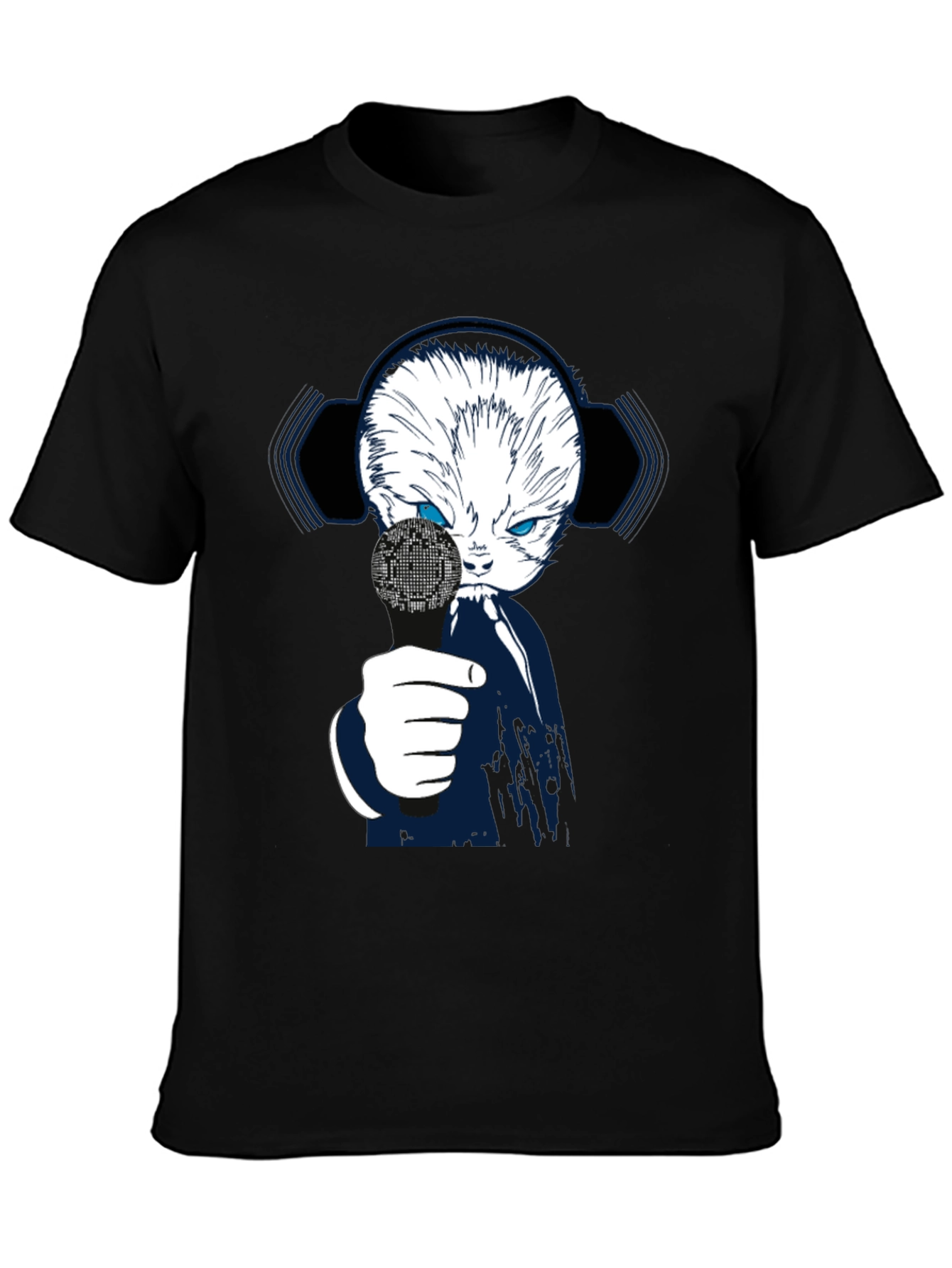 Tech Cat Graphic T-Shirt - Black