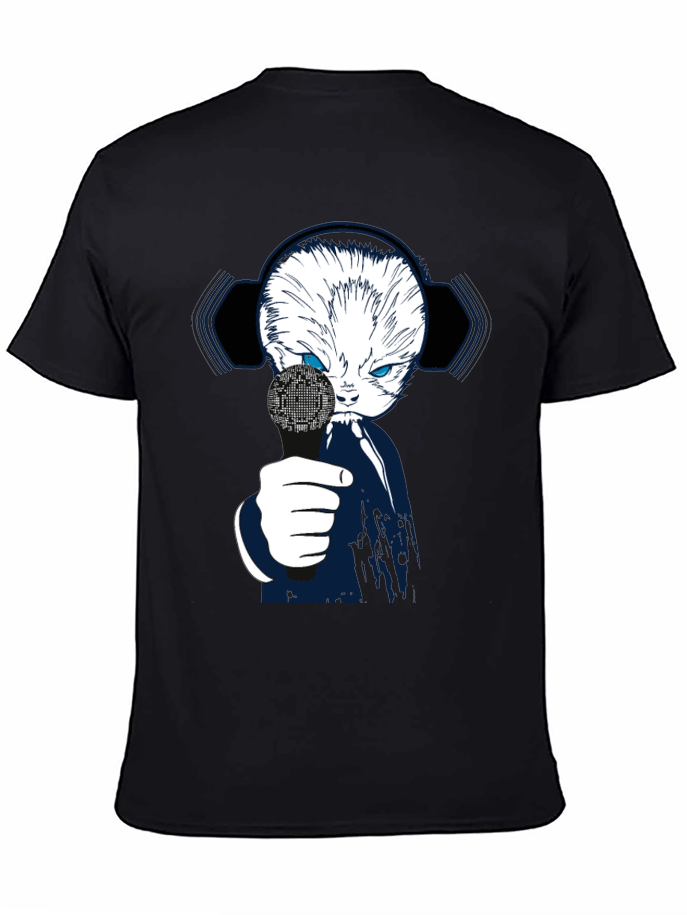 Tech Cat Graphic T-Shirt - Black