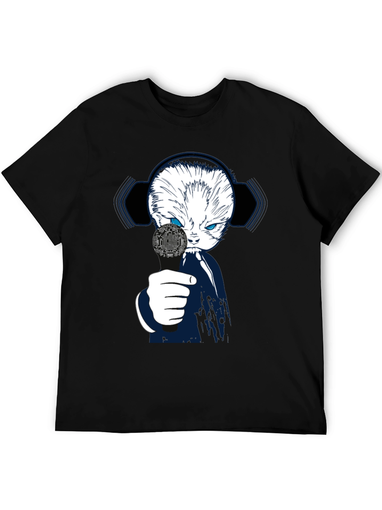 Tech Cat Graphic T-Shirt - Black