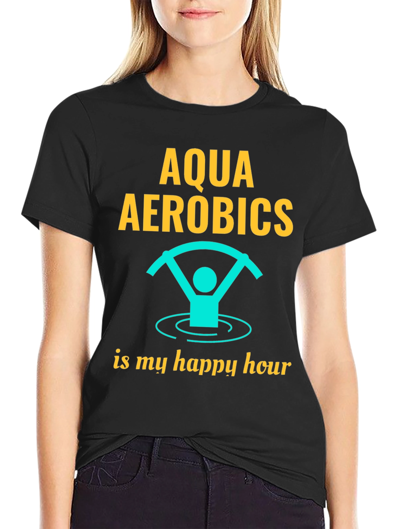 Aqua Aerobics Happy Hour Graphic T-Shirt