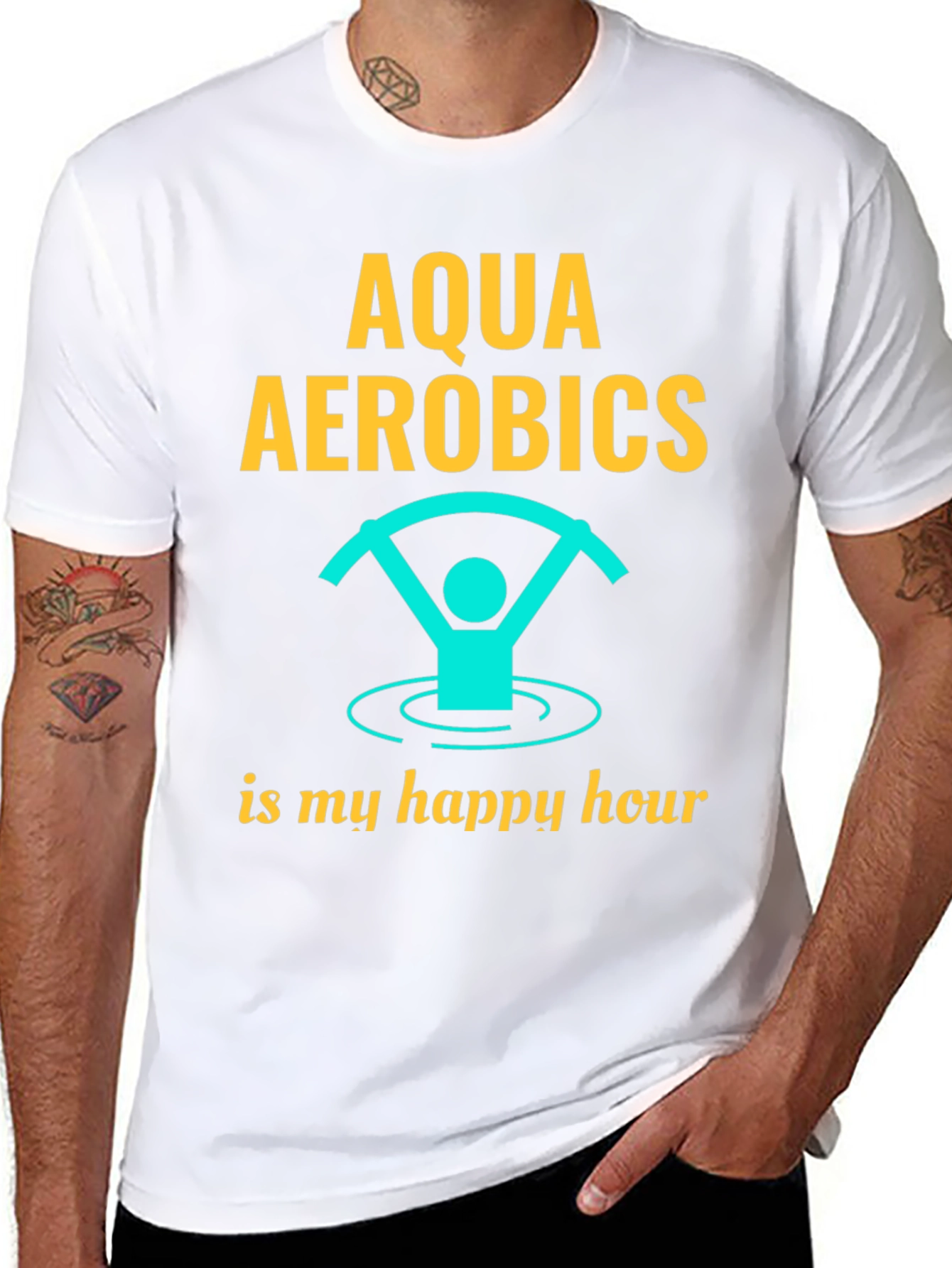 Aqua Aerobics Happy Hour Graphic T-Shirt