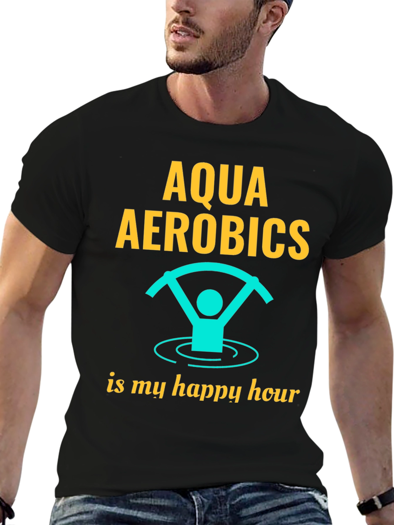 Aqua Aerobics Happy Hour Graphic T-Shirt