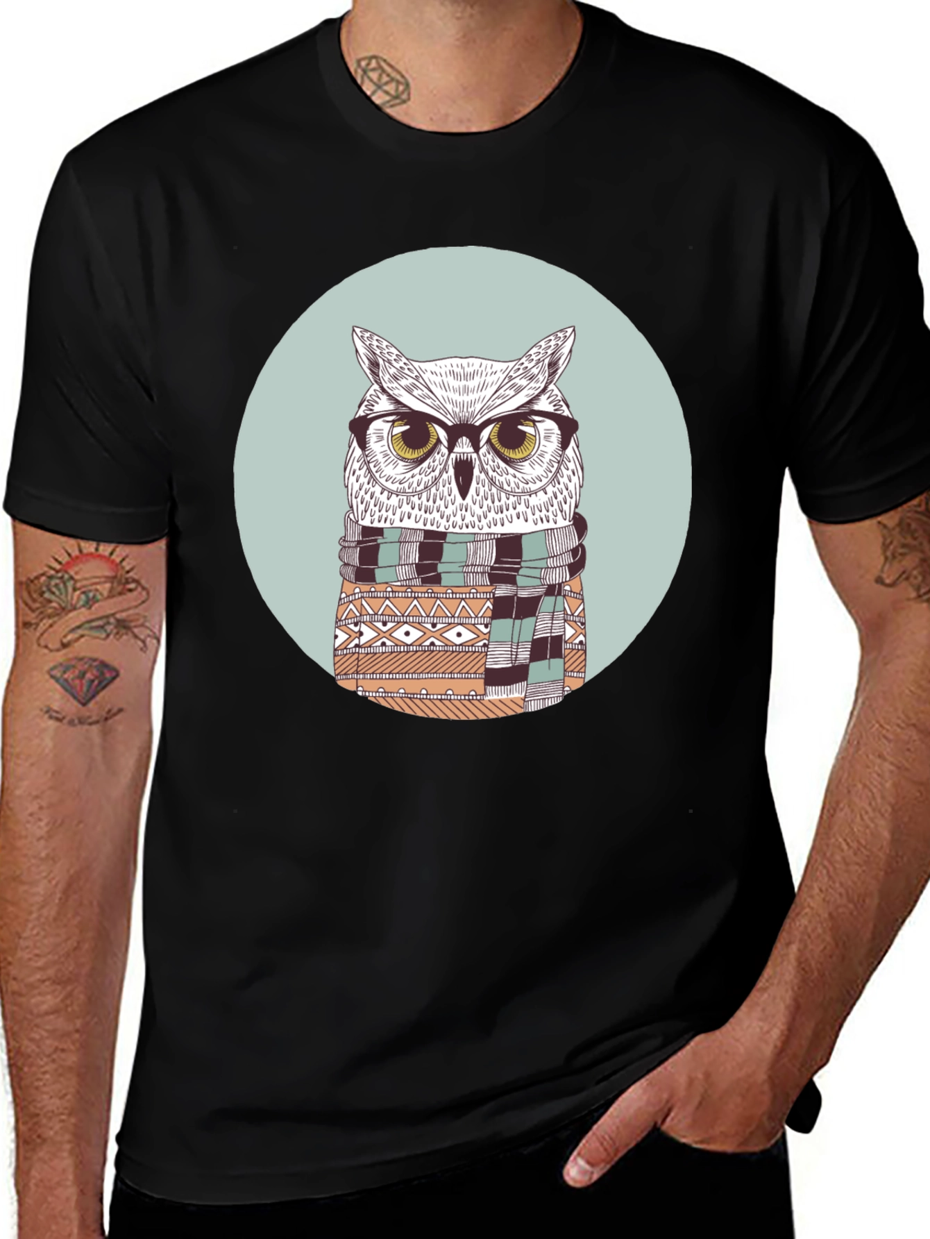 Hipster Owl Graphic Tee - Stylish Bird Lover T-Shirt