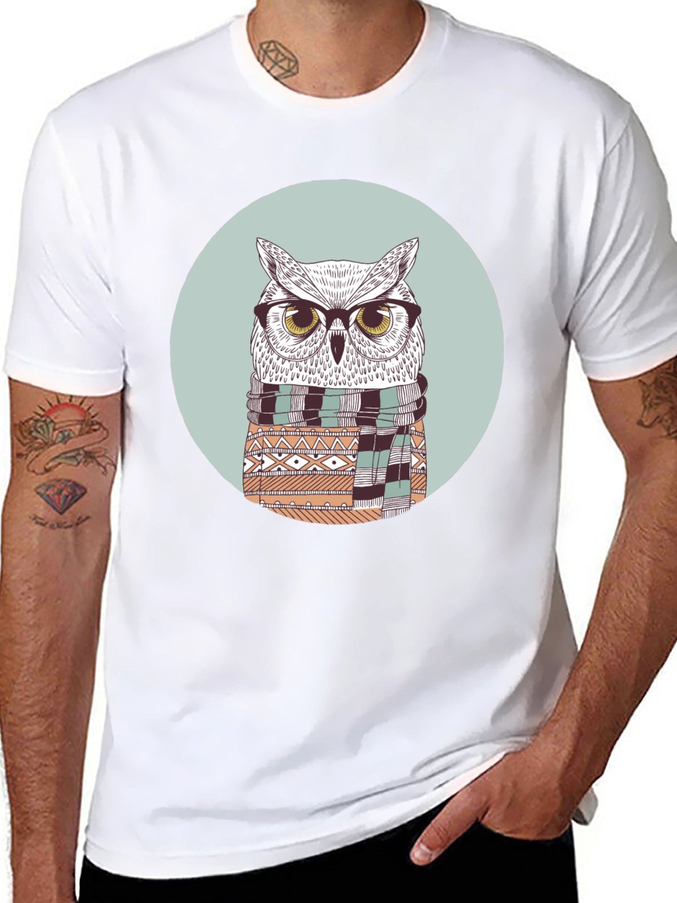 Hipster Owl Graphic Tee - Stylish Bird Lover T-Shirt