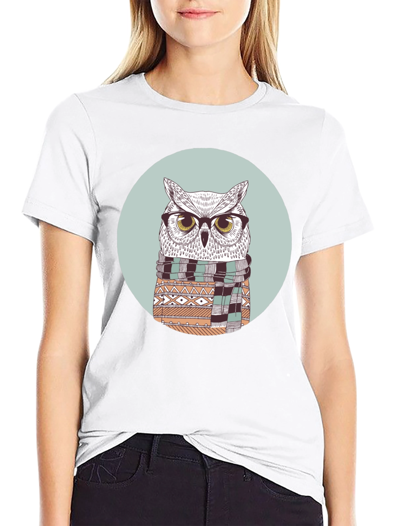 Hipster Owl Graphic Tee - Stylish Bird Lover T-Shirt