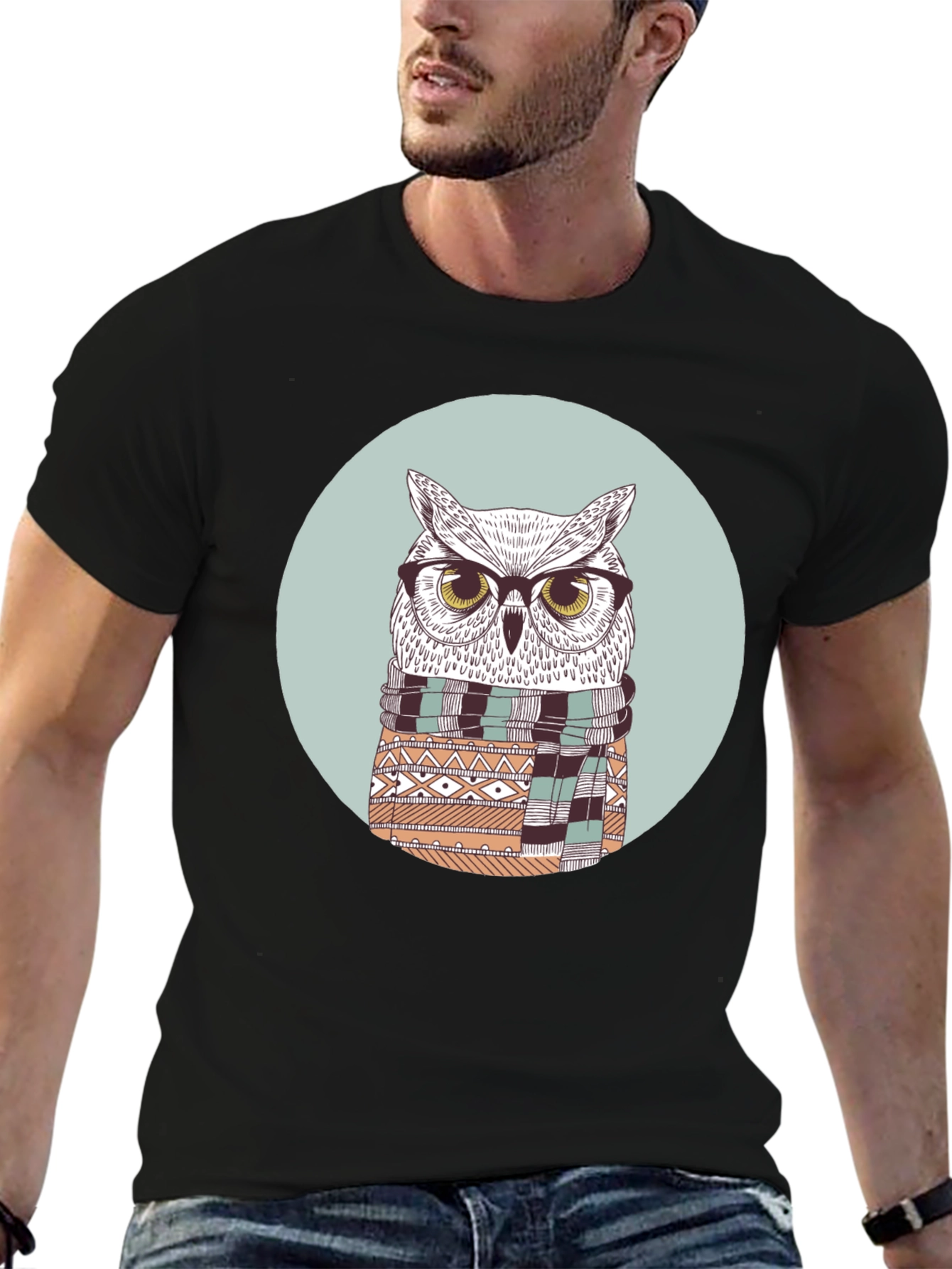 Hipster Owl Graphic Tee - Stylish Bird Lover T-Shirt