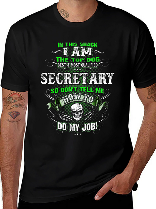 Secretary Top Dog Graphic T-Shirt